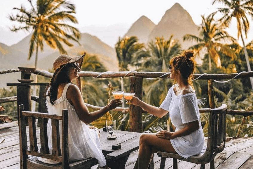 Beautiful views at Treetop Restaurant and Bar in St. Lucia