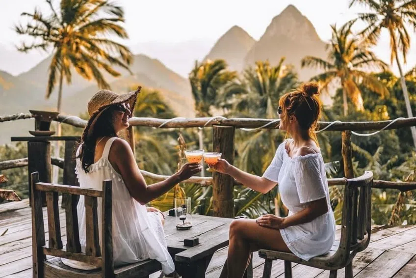 Beautiful views at Treetop Restaurant and Bar in St. Lucia