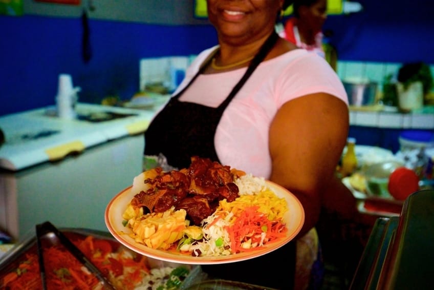 Best St. Lucia Budget Friendly Restaurants: Castries Market Food Stalls