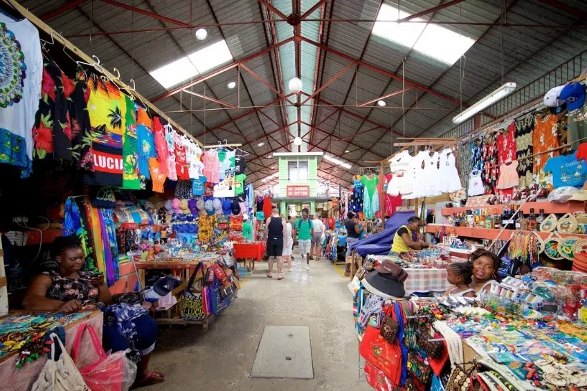Best St. Lucia Budget Friendly Restaurants: Castries Market Food Stalls